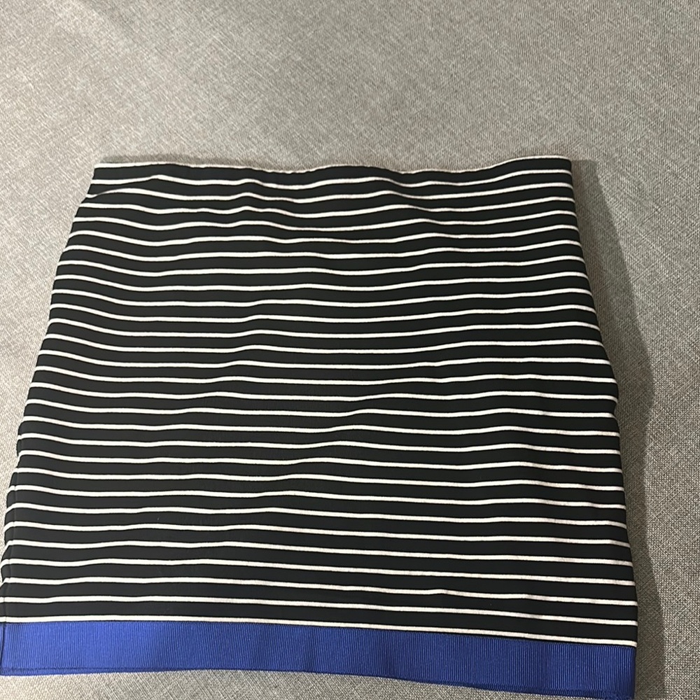 Willi Smith Blue and Black Mini Pencil Skirt Casual